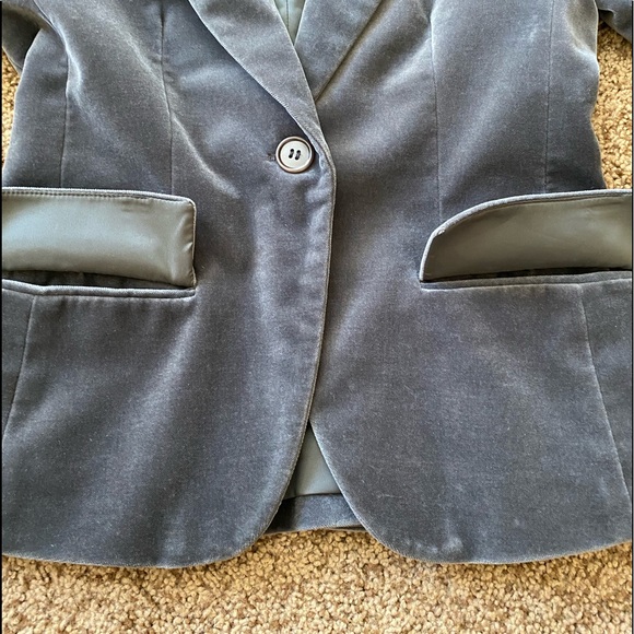 Theory Gray Velvet Blazer - Picture 5 of 8